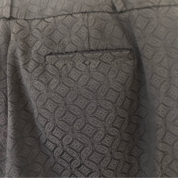 Banana Republic navy blue cropped pants jacquard print size 10 - Picture 5 of 11